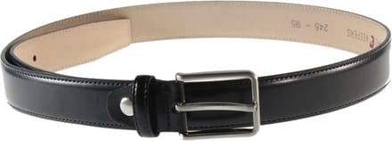 Zwart Gestikt Heren Nette Leren Pantalon Riem - Set van 2 riemen