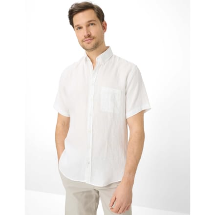 Brax Heren Overhemd  Style DAN white, wit, maat L