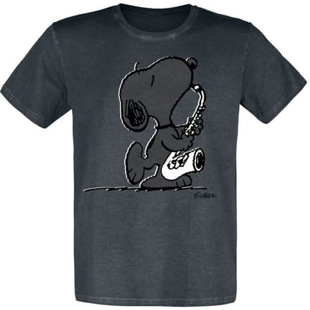 Peanuts T-shirt - Snoopy - S tot 4XL - voor Mannen - zwart
