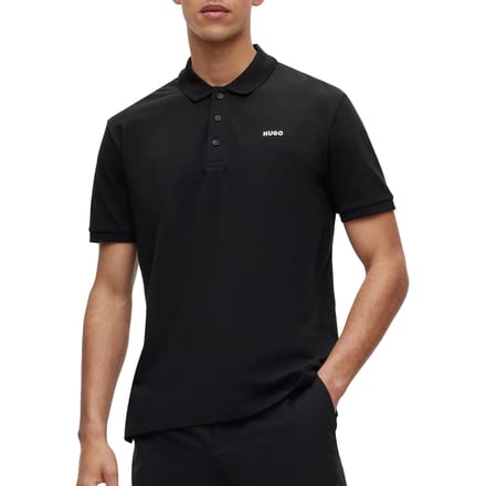Poloshirt met labelprint, model 'Donos'