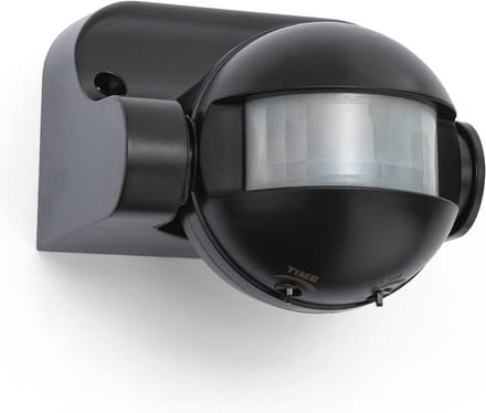 Compacte Bewegingsmelder IP44 Zwart voor Buitenverlichting