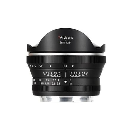 7Artisans 6mm f/2 fisheye  Canon RF-S-vatting