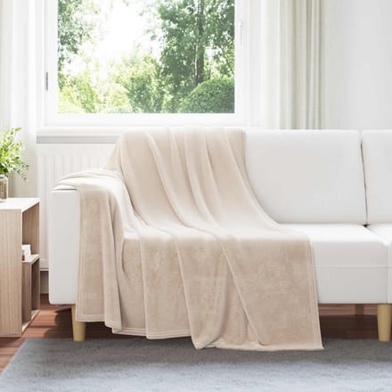 vidaXL - plaid - Beige - 150 - x - 200 - cm - 0.75 - kg - Fleece