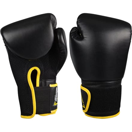 Avento Bokshandschoenen PU - 6 Oz - Zwart/Geel
