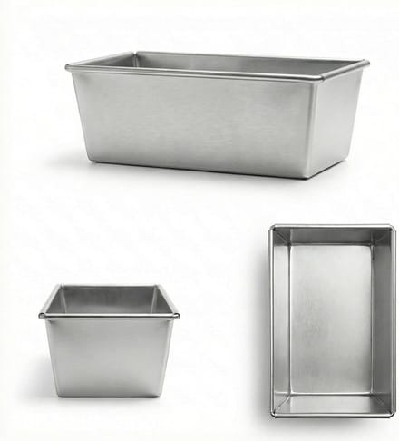 Bakblik Brood - Broodvorm Tin - Brood Bakken - Versterkte Ringen - 5 LB - Grijs