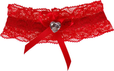 Kousenband rood kant