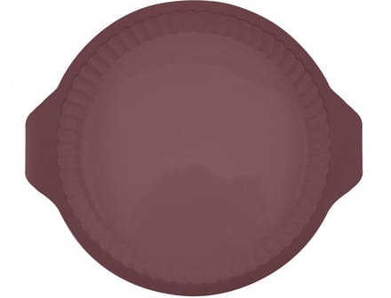 Point-Virgule ronde geribde quichevorm uit platinum silicone Vintage Maroon 24cm