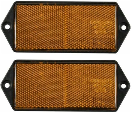 Benson Reflector - 2x - oranje - rechthoek - schroefbevestiging - 100 x 45 mm