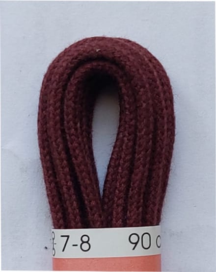 Ronilux Veter - Bordeaux - Dun Rond - Lengte 90 cm - Dikte 2,5 mm - Schoenveter