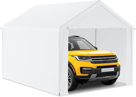 Garage Tent - Carport Overkapping - Voertuig Beschermen - Weerbestendig PE Dak - 3 x 4 Meter - Wit