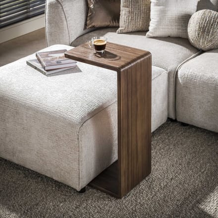 Overzettafel walnoot bruin teakhout Caro