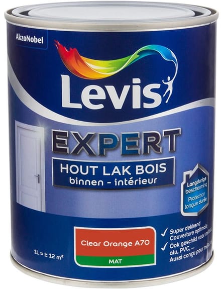 Levis - Expert Hout Lak Binnen Mat Mix - Clear Orange A70 - Mengverf - 1 L