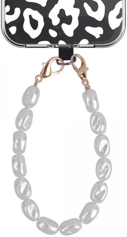 HappyCase Bali Universele Parel Armband Telefoonkoord (24CM) Zilver