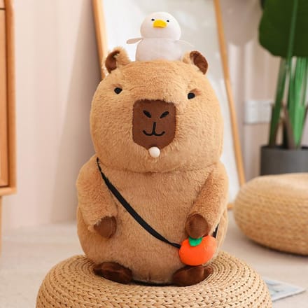 Poupée Capybara Poupée en Peluche Mignonne Douce Cadeau d'Anniversaire Poupée Mignonne Moche 20-30Cm