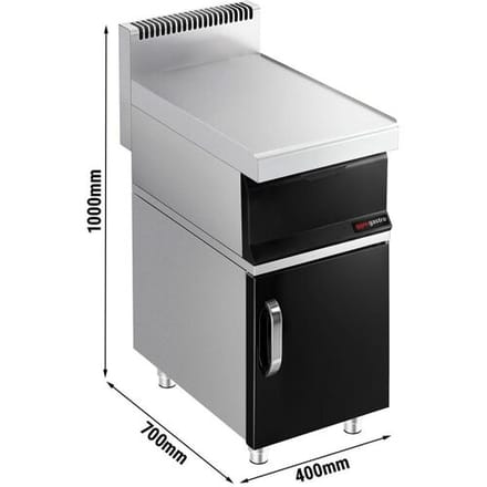 GGM Gastro Neutralelement - 400mm - mit Schublade - inkl. Unterbau mit 1 Tür Zilver / Zwart