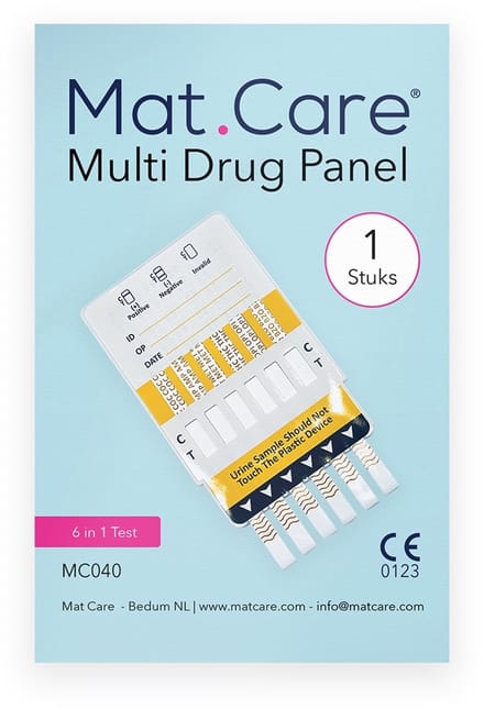 Mat Care Multi Drug Test - multidrugs test - AMP/BZO/COC/MET/OPI/THC - 1 test