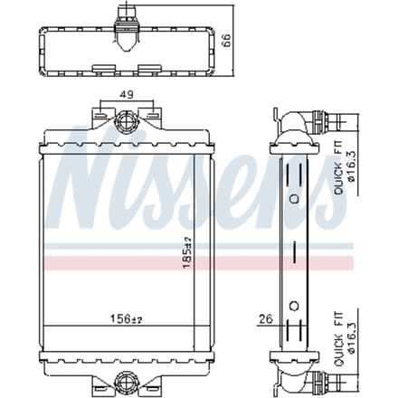 Radiator, motorkoeling NISSENS 606270