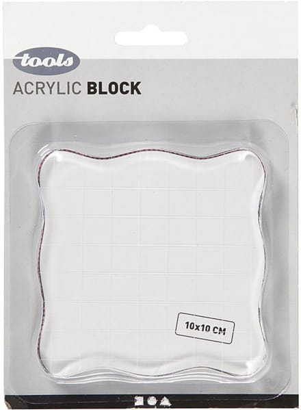 Stempelblok, afm 10x10 cm, dikte 1 cm, 1 stuk