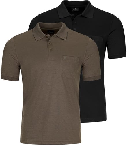 RAGMAN Heren poloshirt 2 pack Basic