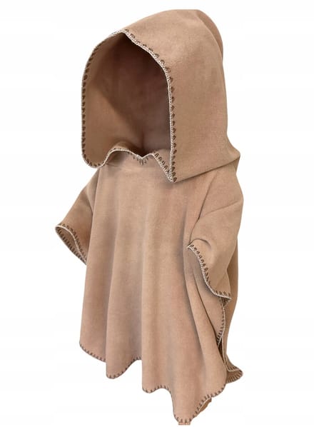 Dartomik Abcdefg-baby - Kinderponcho - Katoen - Cappuccino - Oeko-Tex