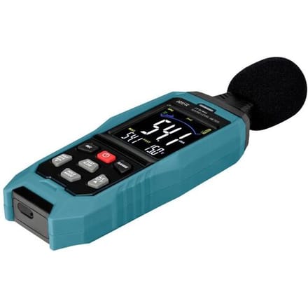 Joy-it JT-SLM01 Decibelmeter Kleurenscherm, Datalogger 30 - 130 dB 31.5 Hz - 8 kHz USB