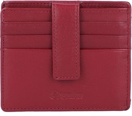 Esquire Oslo creditcard etui RFID leer 9.5 cm - 6 Sleuven - rot