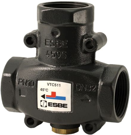 ESBE thermische laadklep VTC511, openingstemp. 60 graden, Kvs9, Rp 1", 51020300
