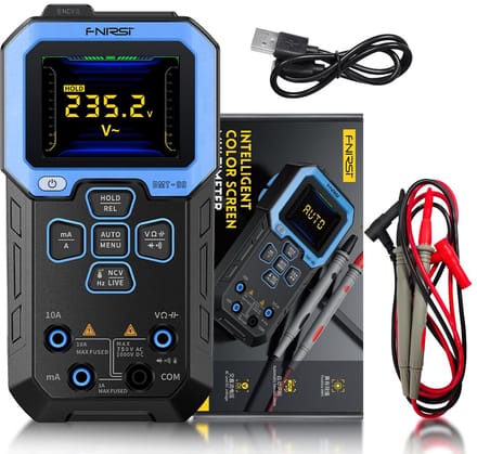 Handheld digitale multimeter - 10000 counts - met NCV-detector - voor voltage, stroom, weerstand, capaciteit, frequentie en temperatuur