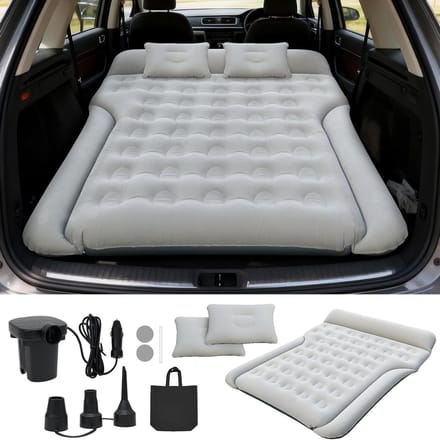 Voertuigmatras - Auto luchtbed - Comfortabel reizen - Opvouwbaar ontwerp - XL - Grijs