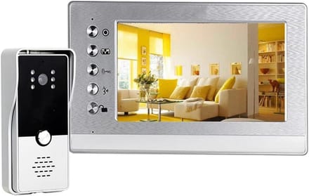 Video Intercom Systeem - Deurtelefoon Met Camera - Woning Beveiliging - Bidirectionele Communicatie - 7 Inch Scherm - Zwart
