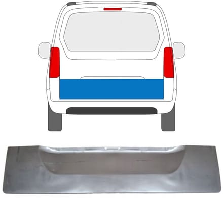 Reparatiepaneel achterklep voor Citroen Berlingo 2008-2018