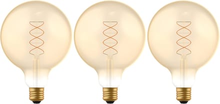 Proventa LED Filament lamp E27 - ⌀ 125 mm - Dimbaar - Warm wit - 3 x Vintage led lampen