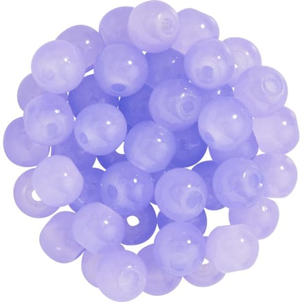 Glaskralen "Pastel", 6 mm - Violet