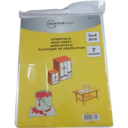 Bâche de Protection Plastique Peinture Bricolage Travaux Poussière 4x5M (20M2)