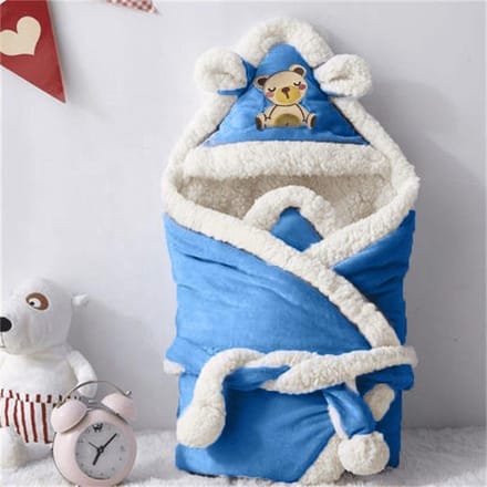 KoKoon baby deken - dekentje - Engelennest blauw - Multifunctioneel - Kraamcadeau