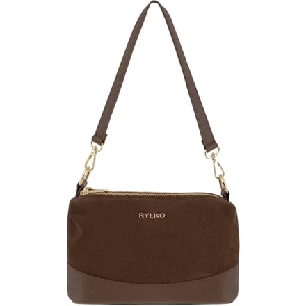 Leren en suède handtas voor dames Ryłko