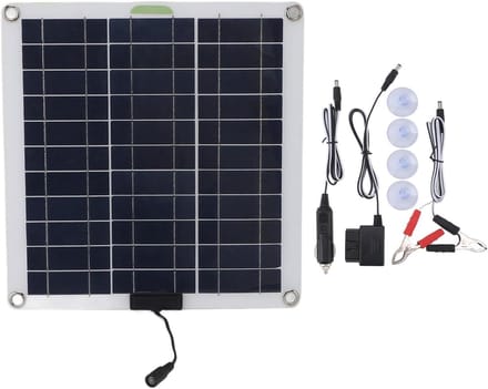 Zonne Energie Oplader - Zonnepaneel Kit - Buiten Activiteiten - Directe OBD II - 200W Vermogen - Zwart