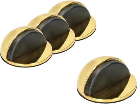 Deurstoppers Set - Deur buffers - Bescherming Muren - Met Rubberen Buffer - 4 Stuks - Messing