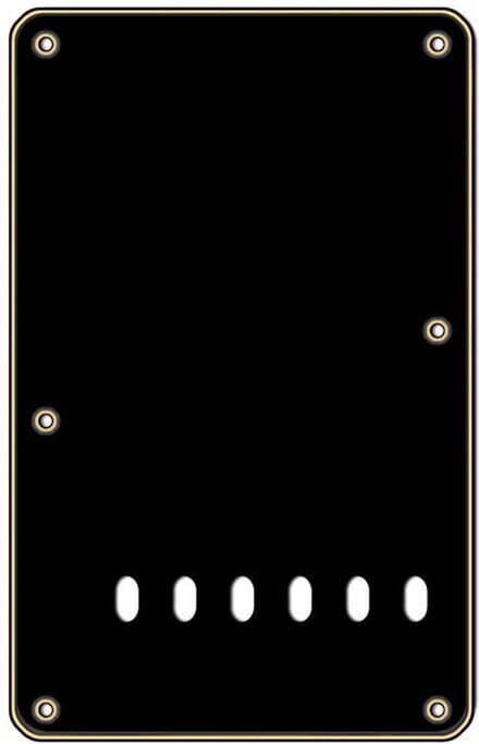 Boston BP-313-BC back plate, string spacing 11,2mm, 3 ply, standard Stallion, 86x138mm, black & cream
