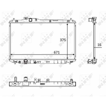 Radiator, motorkoeling NRF 58537