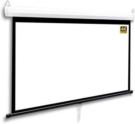 Projectiescherm - Draagbaar Scherm - Thuisbioscoop Presentatie - Handmatig Neerklapbaar - 60 72 Inch - Wit