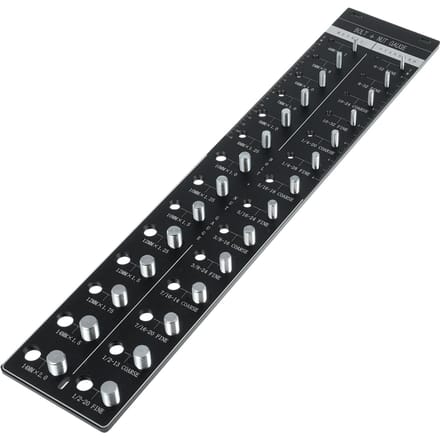 Schroefdraadmeter 28 Moer- en boutschroefdraadmeter Industriële kwaliteit Boutmaat- en schroefdraadidentificator zwart
