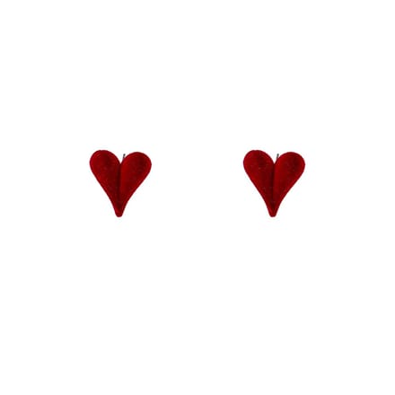 Go Dutch Label Oorknoppen Velvet Heart Rood