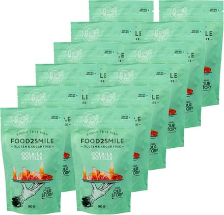 Food2Smile | Cola-la Bottles | 12 stuks | 12 x 90 gram