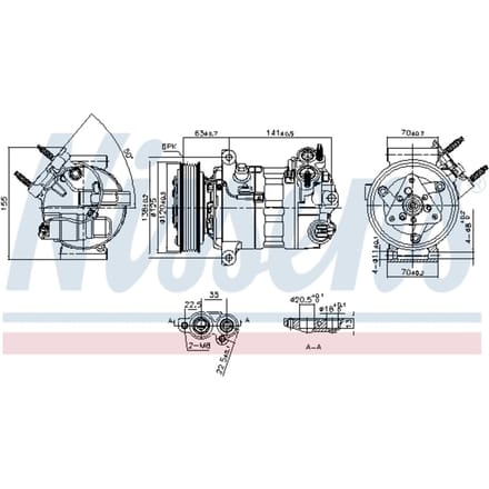 Compressor airconditioning NISSENS 890594