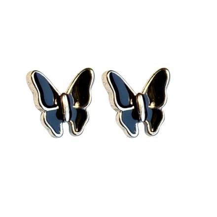 Oorbellen- Vlinder- zwart- Charme Bijoux