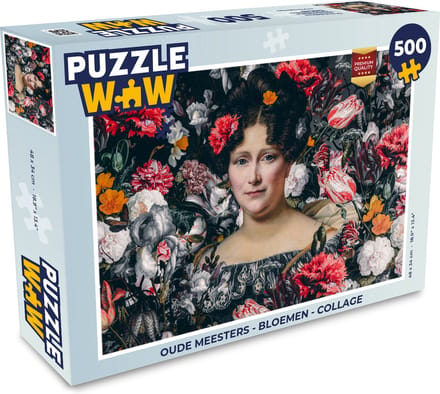 Puzzel Oude meesters - Bloemen - Collage - Legpuzzel - Puzzel 500 stukjes