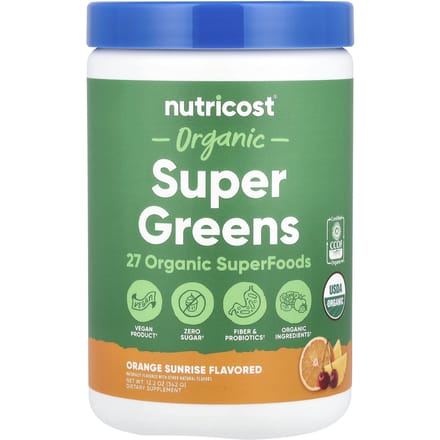 Nutricost, Super Greens Bio, Lever de Soleil Orange, 12,2 oz (342 g)