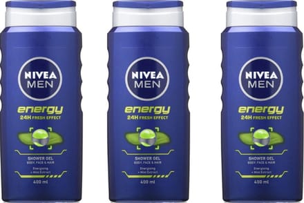 NIVEA Douchegel XL - Men Energy - 3 x 400 ml