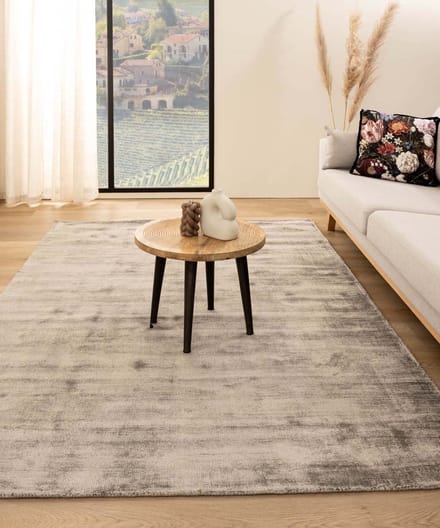 Viscose vloerkleed - Glamour zilver 250x340